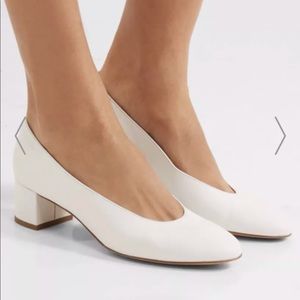 MANSUR GAVRIEL WHITE ICONIC BALLERINA PUMPS SZ 40